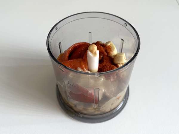 Hummus cabai merah - Persiapan langkah 5
