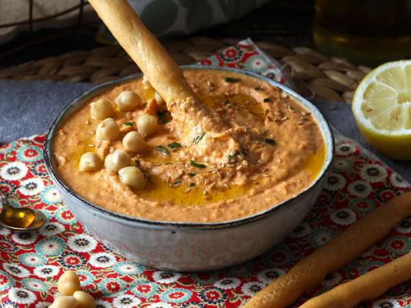 Hummus cabai merah - Persiapan langkah 7