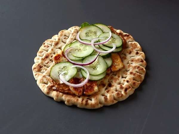 Gyros dengan halloumi, versi vegetarian dari sandwich Yunani! - Persiapan langkah 8