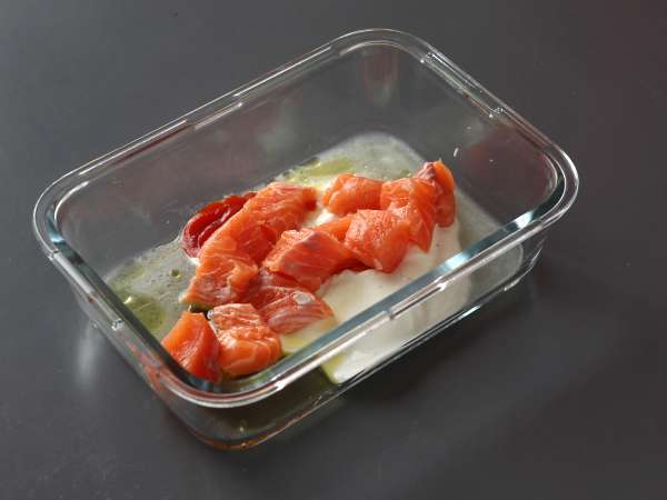 Gyros dengan salmon, sandwich ikan Yunani yang sempurna untuk musim panas! - Persiapan langkah 2