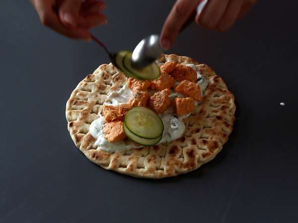 Gyros dengan salmon, sandwich ikan Yunani yang sempurna untuk musim panas! - Persiapan langkah 5