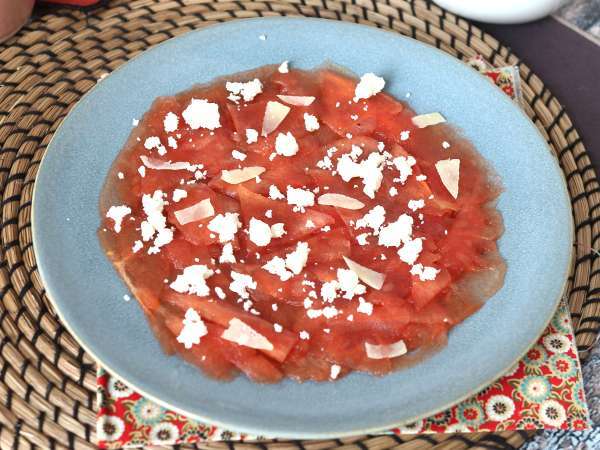 Watermelon Carpaccio: makanan pembuka musim panas yang menyegarkan - Persiapan langkah 3