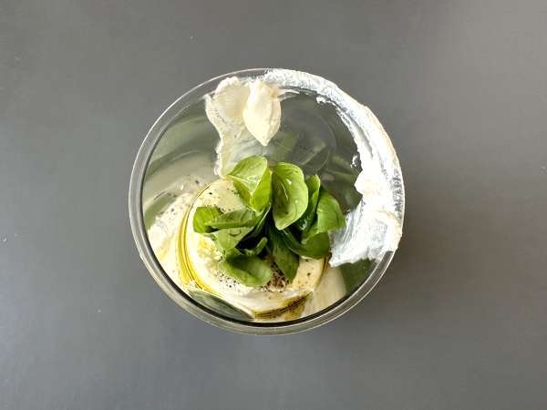 Pasta dengan krim ricotta dan kemangi - Persiapan langkah 3