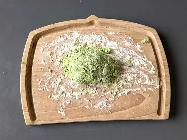 Gnocchi kacang polong dengan saus jamur - Persiapan langkah 2