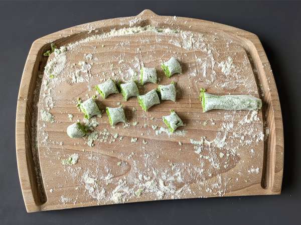 Gnocchi kacang polong dengan saus jamur - Persiapan langkah 4