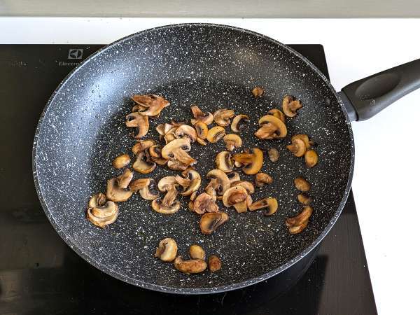 Gnocchi kacang polong dengan saus jamur - Persiapan langkah 5
