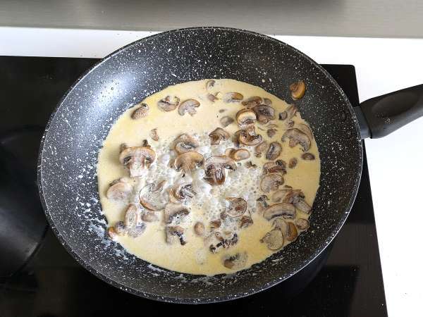 Gnocchi kacang polong dengan saus jamur - Persiapan langkah 6