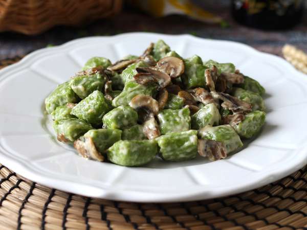 Gnocchi kacang polong dengan saus jamur - Persiapan langkah 10