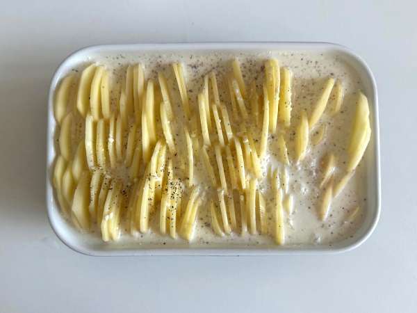 Kentang gratin dengan Penggorengan Udara - Persiapan langkah 5