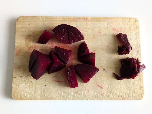 Gulungan crepes bit dengan ricotta dan roket - Persiapan langkah 1