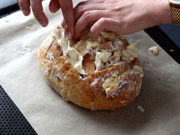 Roti landak isi ala tartiflette - Persiapan langkah 7