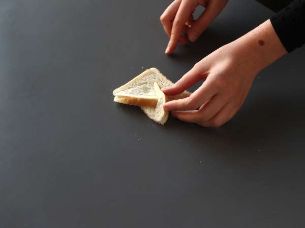 Roti bawang putih gaya bintang dengan roti sandwich - Persiapan langkah 4