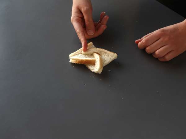 Roti bawang putih gaya bintang dengan roti sandwich - Persiapan langkah 5