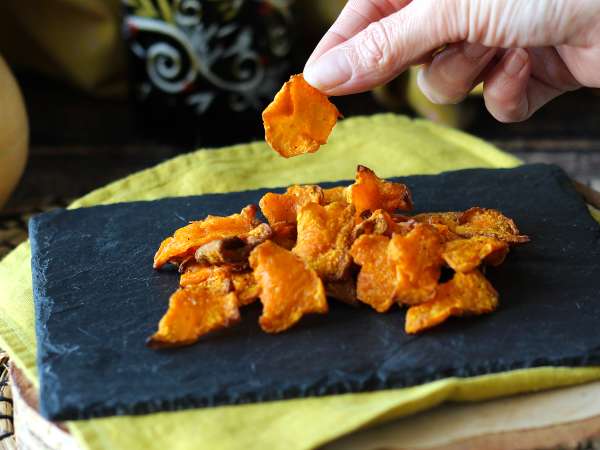 Keripik labu dalam penggorengan udara: ringan dan lezat - Persiapan langkah 6