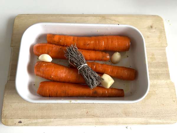 Wortel dalam saus madu dan clementine - Persiapan langkah 3