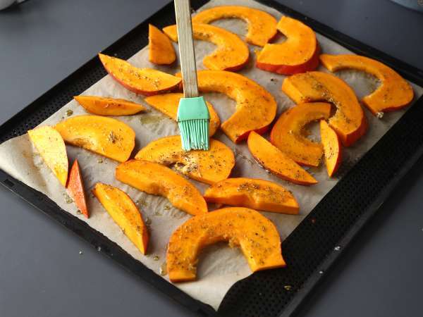 Tatin labu dengan keju kambing dan madu - Persiapan langkah 4