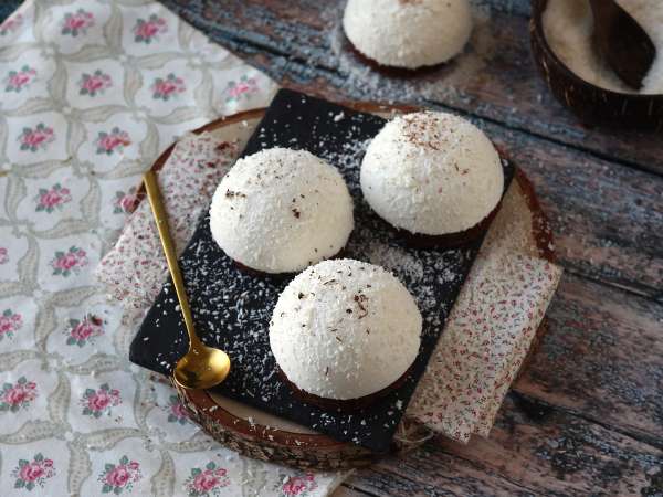 Hidangan penutup cokelat dan kelapa yang meleleh dan renyah! - Persiapan langkah 14