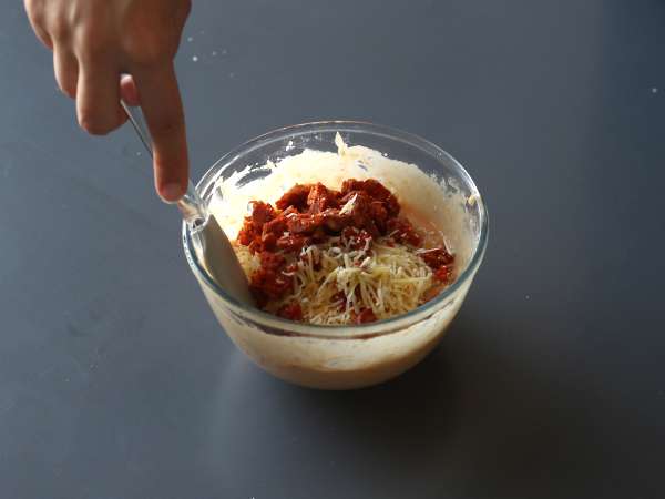 Muffin chorizo yang lembut dan pedas - Persiapan langkah 4