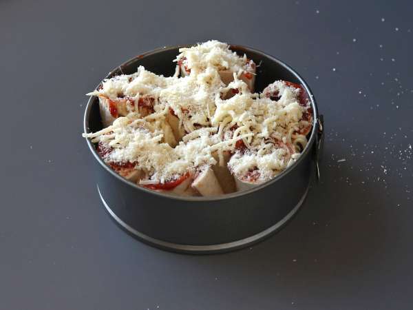 Apa yang harus dilakukan dengan tortilla Hidangan adiboga untuk dibagikan, dengan rasa pizza! - Persiapan langkah 9