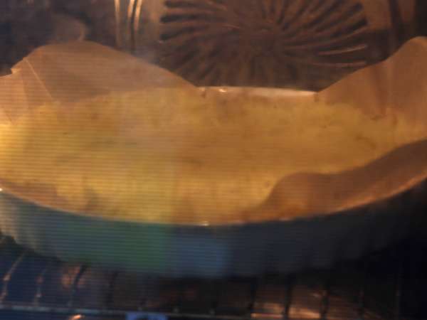 Tart salmon asap dengan bahan dasar kentang - Persiapan langkah 4