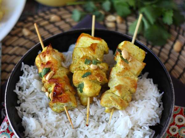 Kebab ayam dengan saus sate, sebuah perjalanan kuliner ke Asia! - Persiapan langkah 9