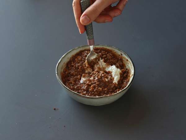 Oat semalam dengan rasa tiramisu, sarapan kopi dan cokelat yang sempurna! - Persiapan langkah 5