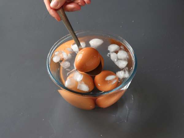 Mayak Gyeran - Telur yang diasinkan dengan bumbu Korea - Persiapan langkah 2