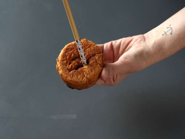 Cruffin, kombinasi croissant dan muffin, dengan puding dan cokelat - Persiapan langkah 13