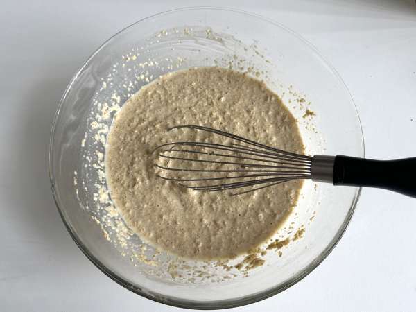 Roti oatmeal bebas gluten dengan yoghurt dan telur: resep yang penuh protein, sehat, dan mudah dibuat - Persiapan langkah 3