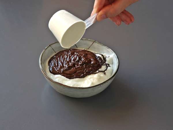 Mousse cokelat dengan protein whey - Persiapan langkah 2