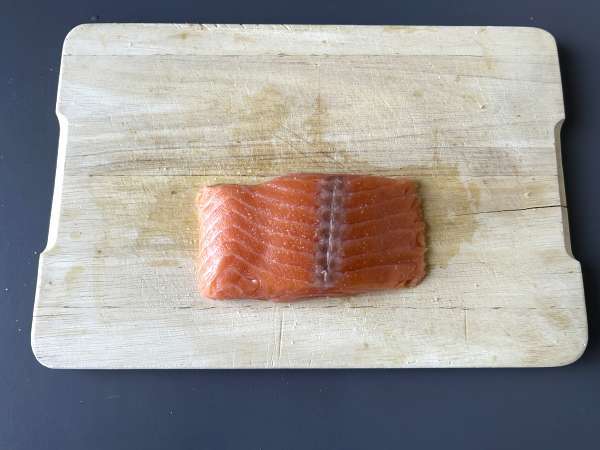 Salmon dalam kerak pistachio - Persiapan langkah 1