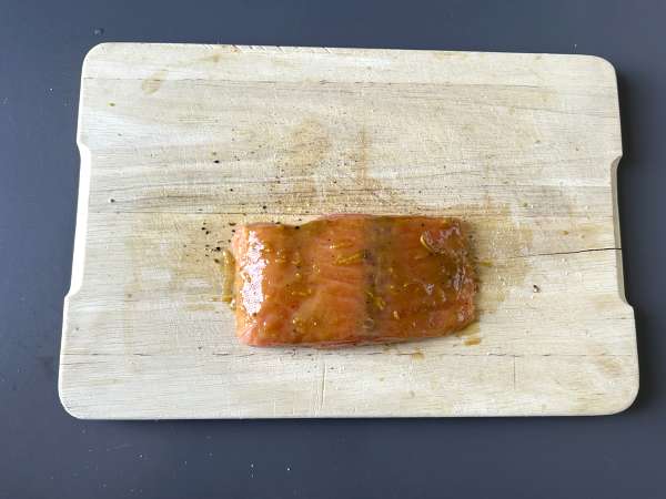 Salmon dalam kerak pistachio - Persiapan langkah 3