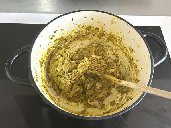 Kue tradisional Maroko dengan adonan batu bata, ayam, dan rempah-rempah - Persiapan langkah 8