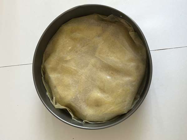 Kue tradisional Maroko dengan adonan batu bata, ayam, dan rempah-rempah - Persiapan langkah 14