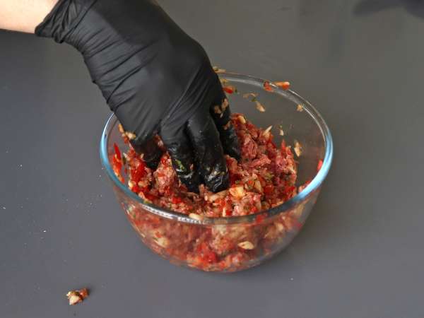 Terong isi dengan mozzarella au gratin - Persiapan langkah 5