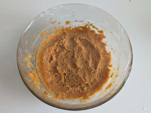 Meatloaf labu dengan jamur dan keju scamorza berserabut: resep panggang yang enak dan mudah - Persiapan langkah 7