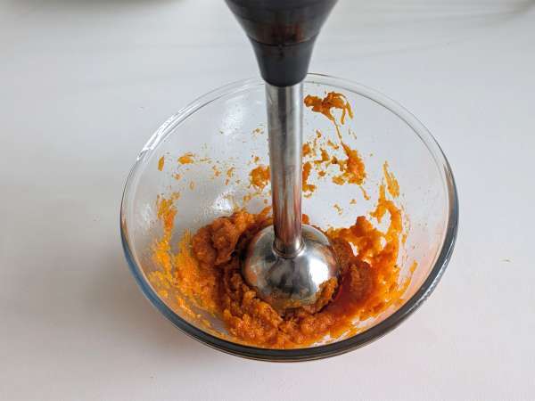 Gnocchi labu yang lembut dengan Philadelphia dan kacang kenari yang renyah - Persiapan langkah 1