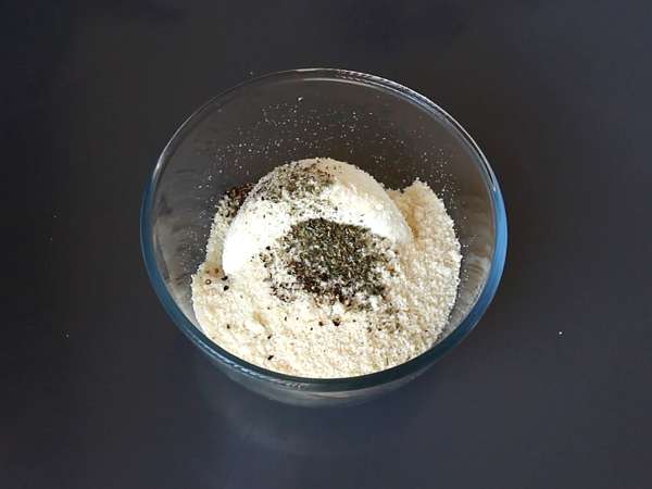 Bola keju untuk minuman beralkohol - Persiapan langkah 1