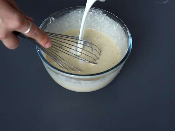 Pancake tagliatelle dengan cokelat dan kacang! - Persiapan langkah 2