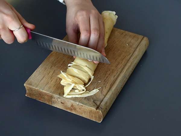 Pancake tagliatelle dengan cokelat dan kacang! - Persiapan langkah 5