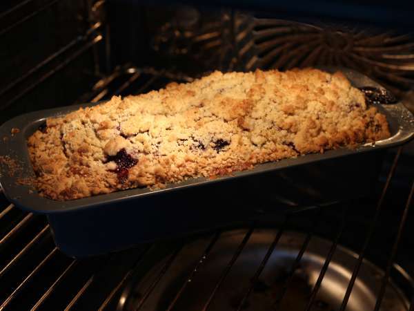 Blueberry crumble cake: kue yang memadukan fondant, kelembutan, dan kerenyahan! - Persiapan langkah 8