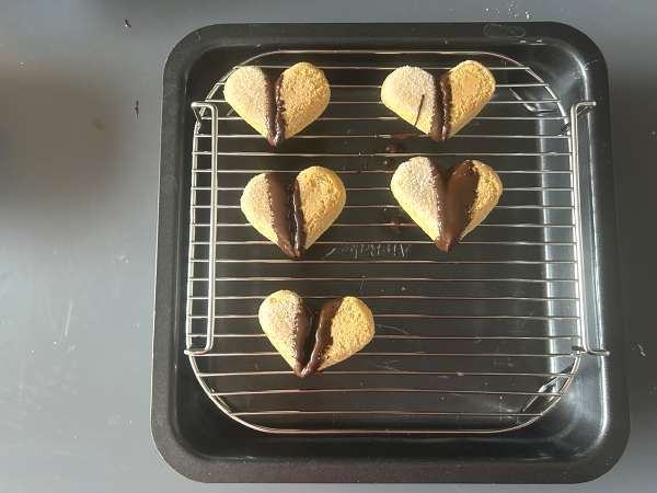 Hati soletilla dengan lapisan cokelat dan pistachio - Persiapan langkah 5