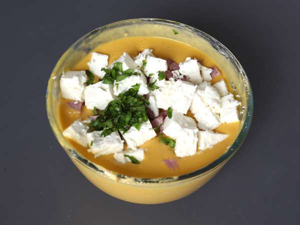 Brownies ham dan feta yang gurih dengan labu: resep yang sempurna untuk mendaur ulang sup! - Persiapan langkah 2