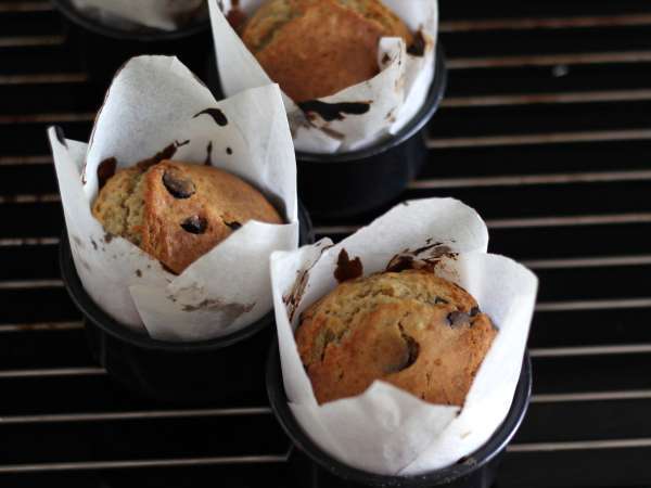 Muffin pisang dan chocolate chip ekstra gourmet - Persiapan langkah 11