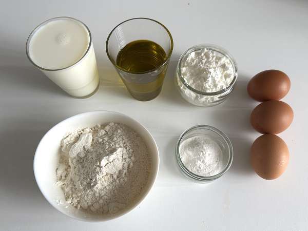 Adonan kue gurih dalam blender: cepat, mudah, dan sangat lembap - Persiapan langkah 1