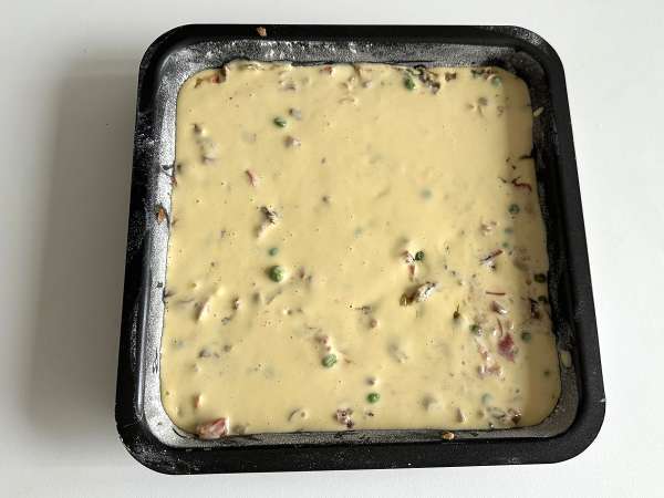 Adonan kue gurih dalam blender: cepat, mudah, dan sangat lembap - Persiapan langkah 6