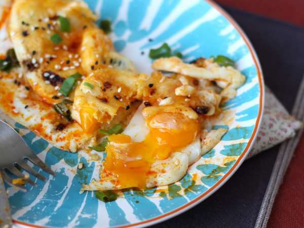 Telur goreng dengan madu dan mozzarella, sarapan ekspres yang manis, asin, dan pedas! - Persiapan langkah 6