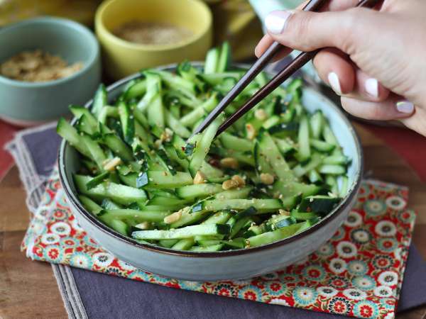 Salad mentimun pedas dengan kacang tanah - Persiapan langkah 9