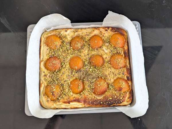 Flan cheesecake lembut dengan aprikot - Persiapan langkah 7