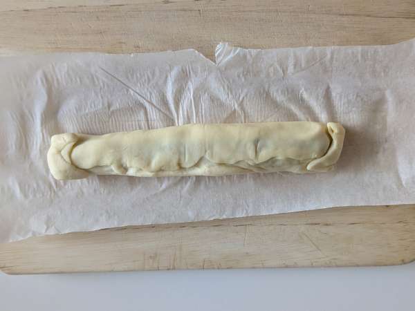 Rustici isi sosis dan keju yang dimasak dengan penggorengan udara - Persiapan langkah 5